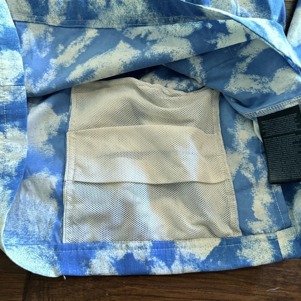 North Face Jacket Mens Small Tie Dye Hooded Lightweight 1/4 Zip Anorak NF0A55T7